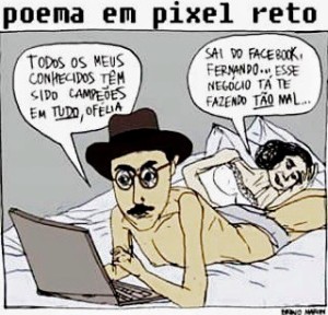 Poema em pixel reto